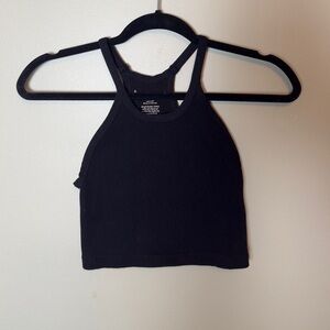 Free People Black Ribbed Tank Top
